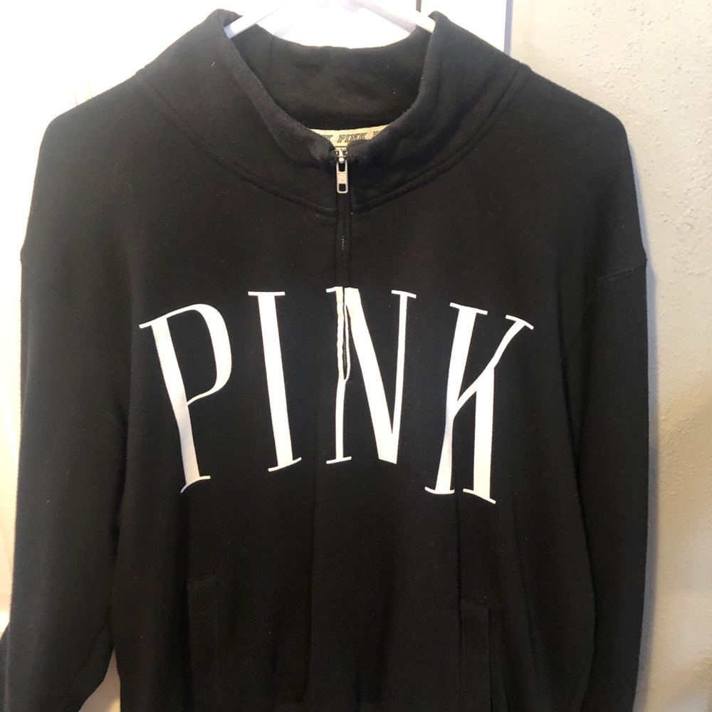Victoria Secret Pink Zip sweatshirt black